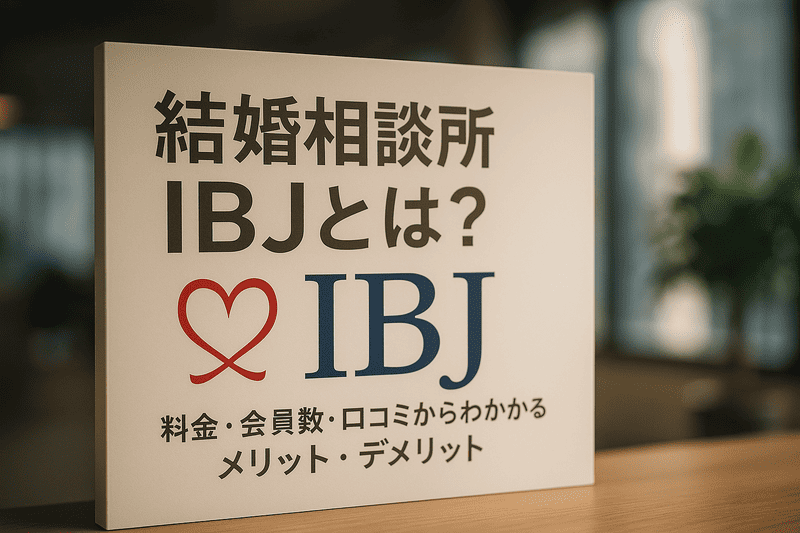 結婚相談所IBJとは？料金・会員数・口コミからわかるメリット・デメリット