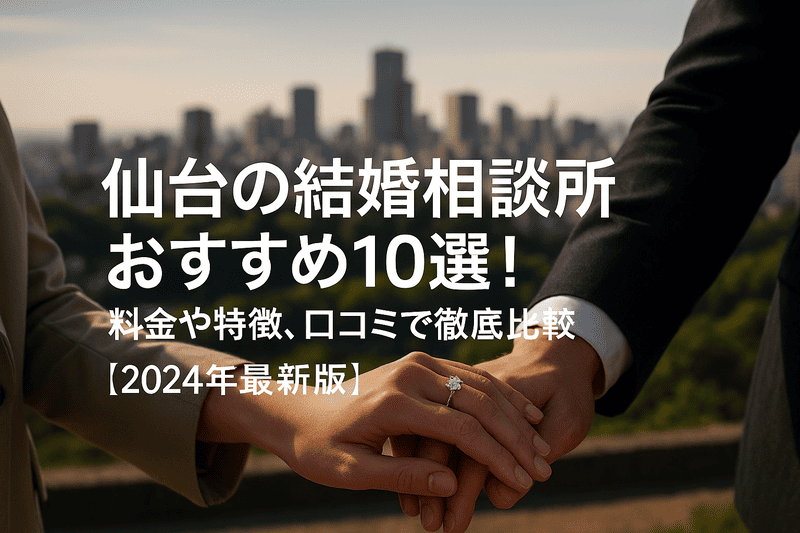 仙台の結婚相談所おすすめ10選！料金や特徴、口コミで徹底比較【2024年最新版】