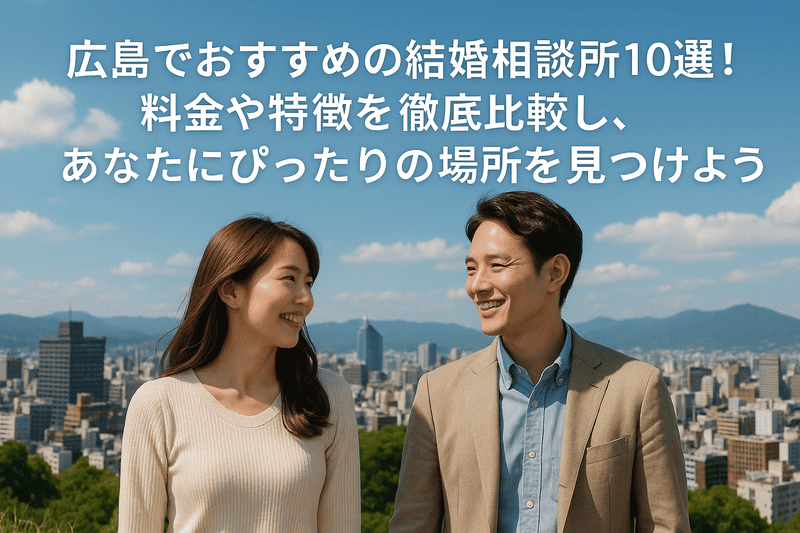 広島でおすすめの結婚相談所10選！料金や特徴を徹底比較し、あなたにぴったりの場所を見つけよう